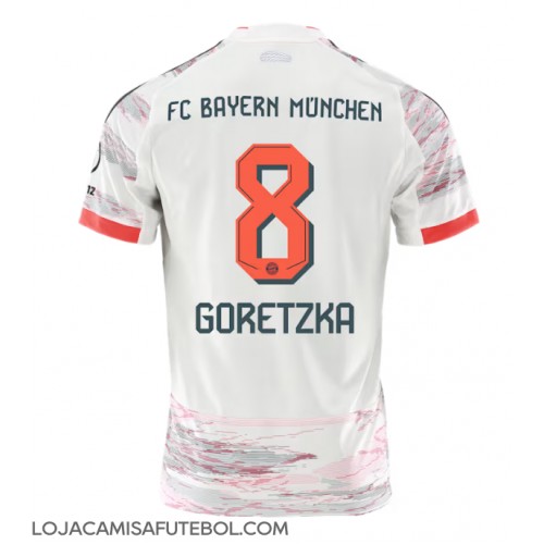 Camisa de Futebol Bayern Munich Leon Goretzka #8 Equipamento Secundário 2025-26 Manga Curta Camisa de Futebol Bayern Munich Leon Goretzka #8 Equipamento Secundário 2025-26 Manga Curta